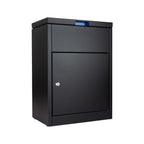Wall Mounted Outdoor Parcel Box Front Access   ParcelPod 1   Black