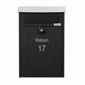 Wall Mounted Post Box Albert Black Front