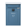 Wall Mounted Post Box Albert Blue Front