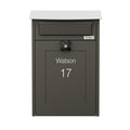 Wall Mounted Post Box Albert Dark Grey Front
