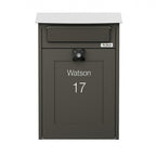 Wall Mounted Post Box Albert Dark Grey Front