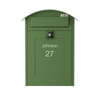 Wall Mounted Post Box Albertina Green Front