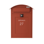 Wall Mounted Post Box Albertina Red Front