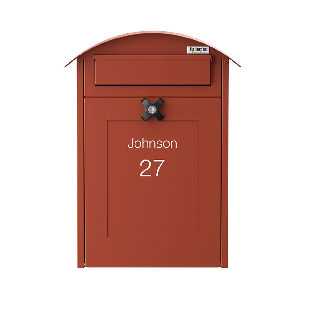 Wall Mounted Post Box Albertina Red Front