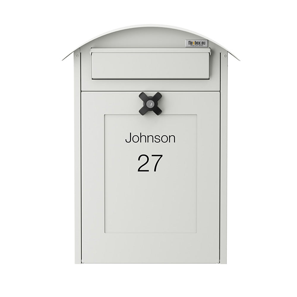 Wall Mounted Post Box Albertina White Front
