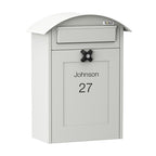 Wall Mounted Post Box Albertina White Front2