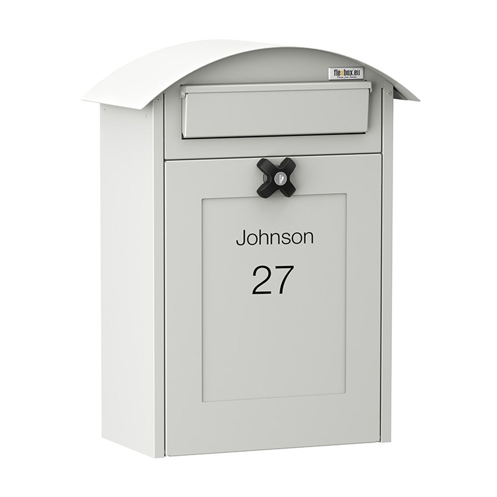 Wall Mounted Post Box Albertina White Front2