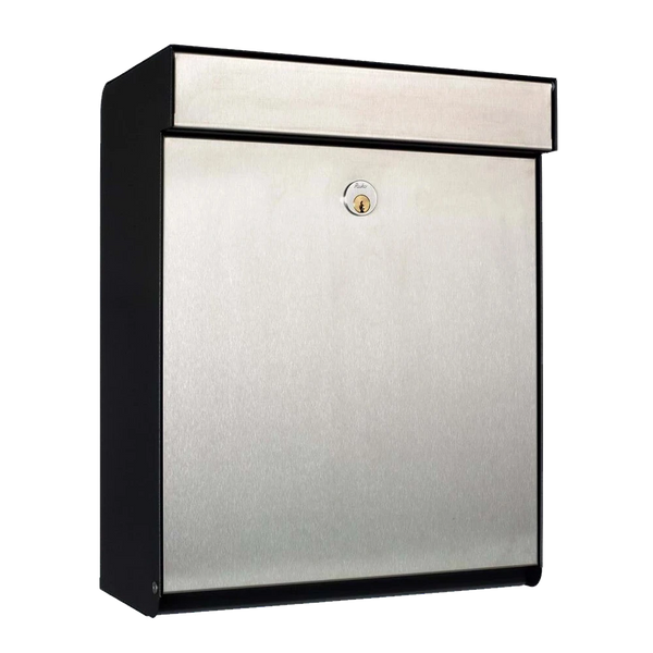 Wall Mounted Post Box Locking Letterbox Weatherproof Galvanised Steel - Allux Grundform Villa