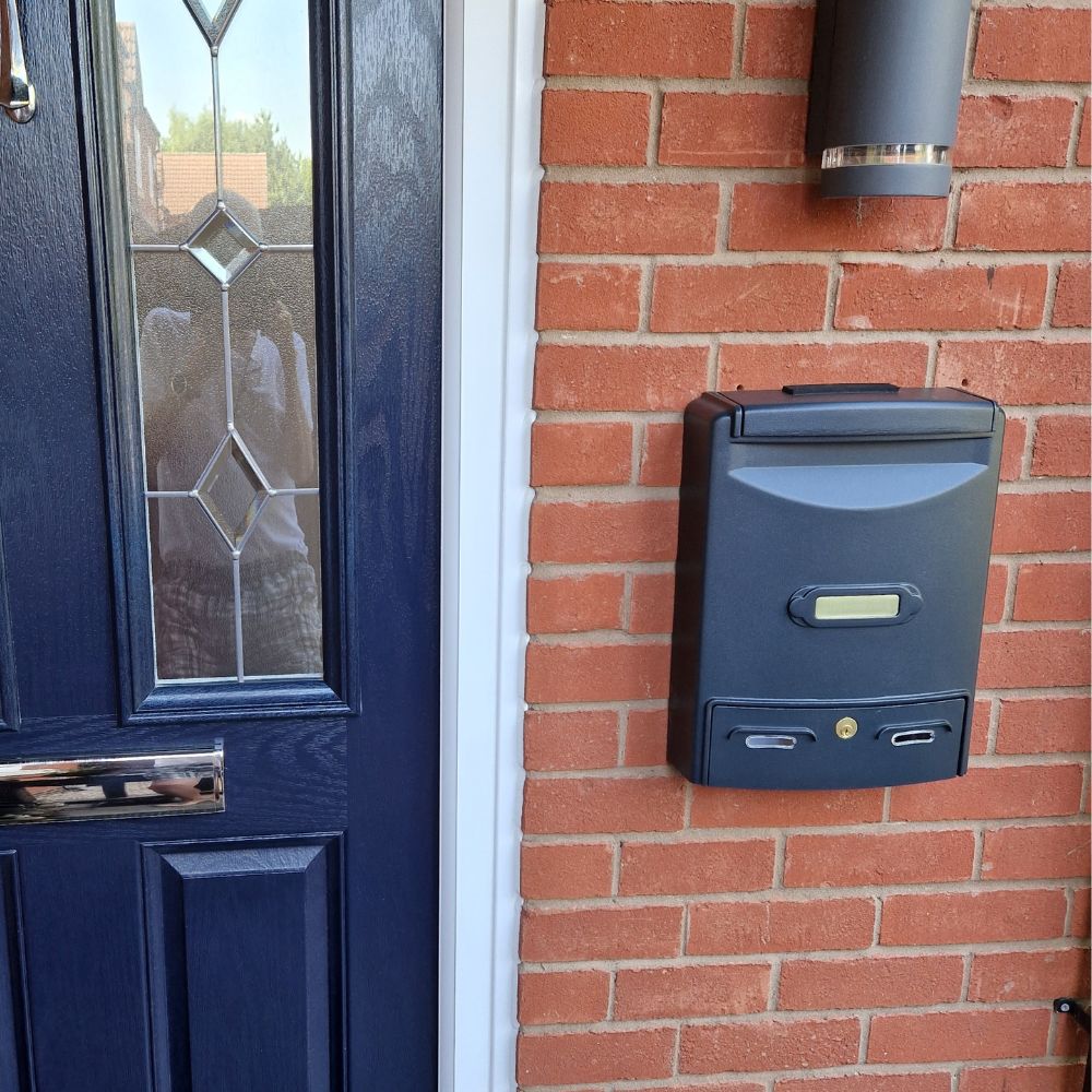 Wall Mounted Post Box In Dark Grey Europa Maxi