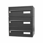 Wall Mounted Post Box for Flats Locking Letterbox Galvanised Steel - LBD-015 City Hall