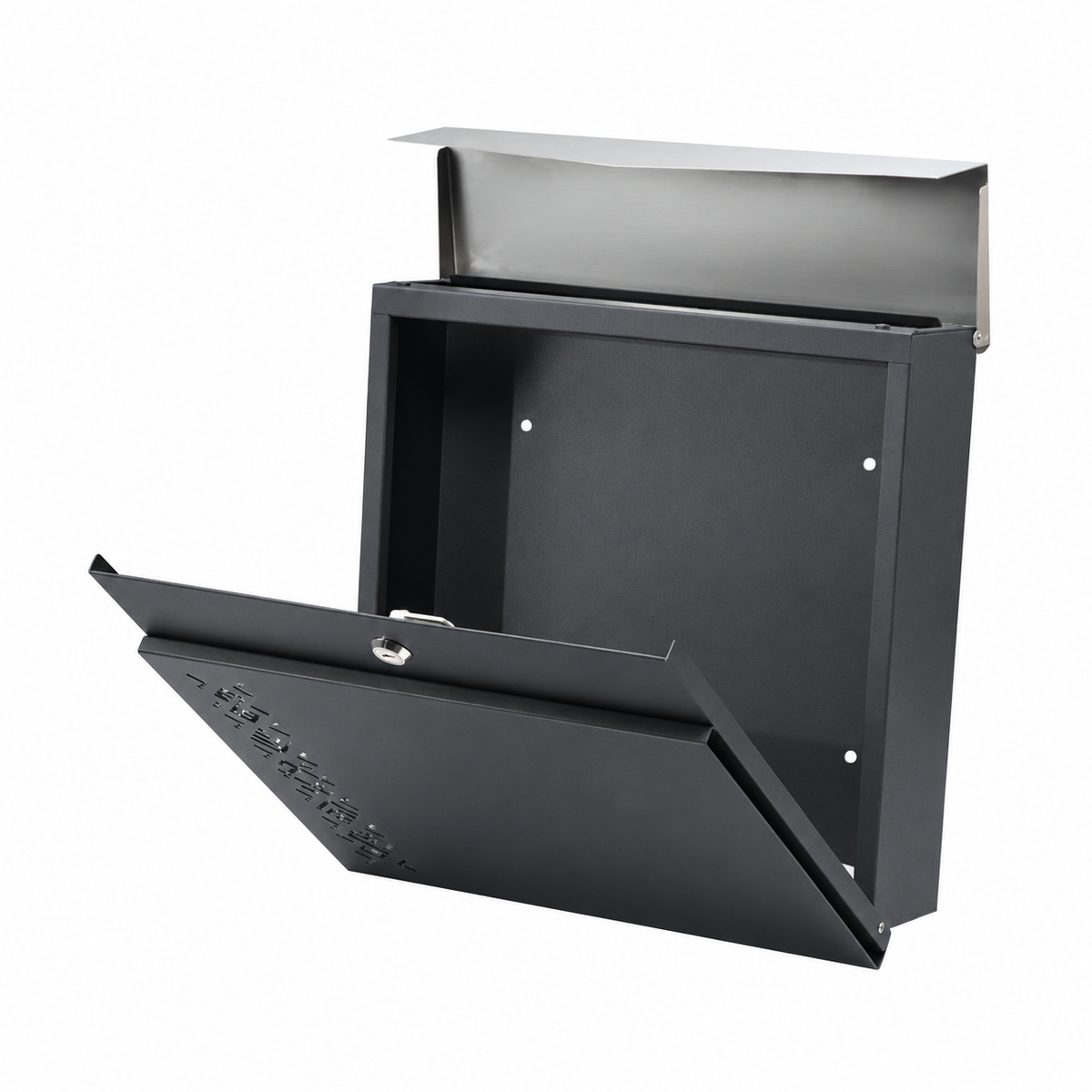 Modern Outdoor Post Box Wall Mounted Lockable Steel Letterbox – Peregrine