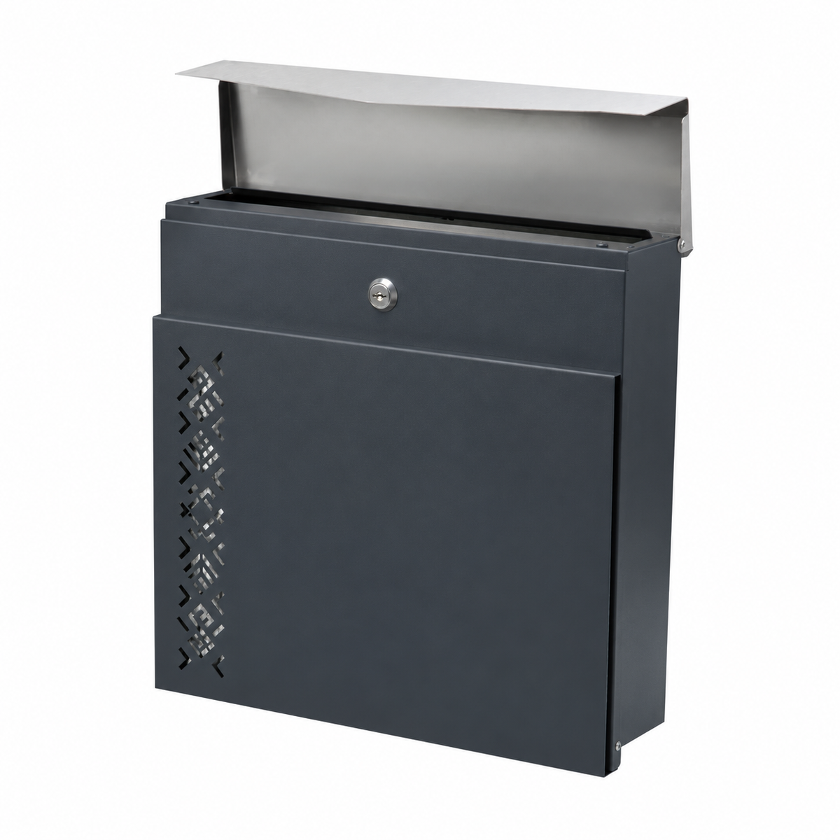 Modern Outdoor Post Box Wall Mounted Lockable Steel Letterbox – Peregrine