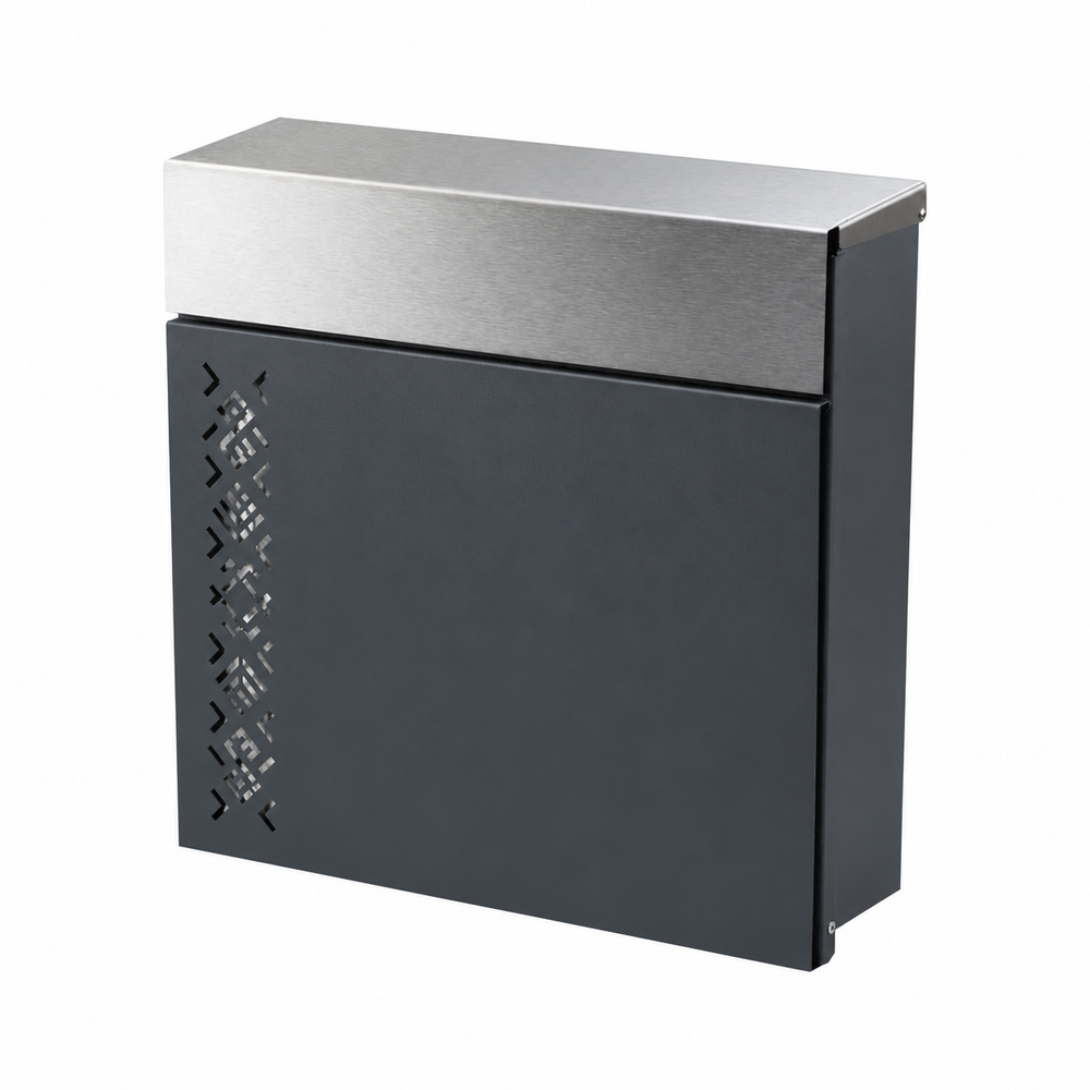 Modern Outdoor Post Box Wall Mounted Lockable Steel Letterbox – Peregrine
