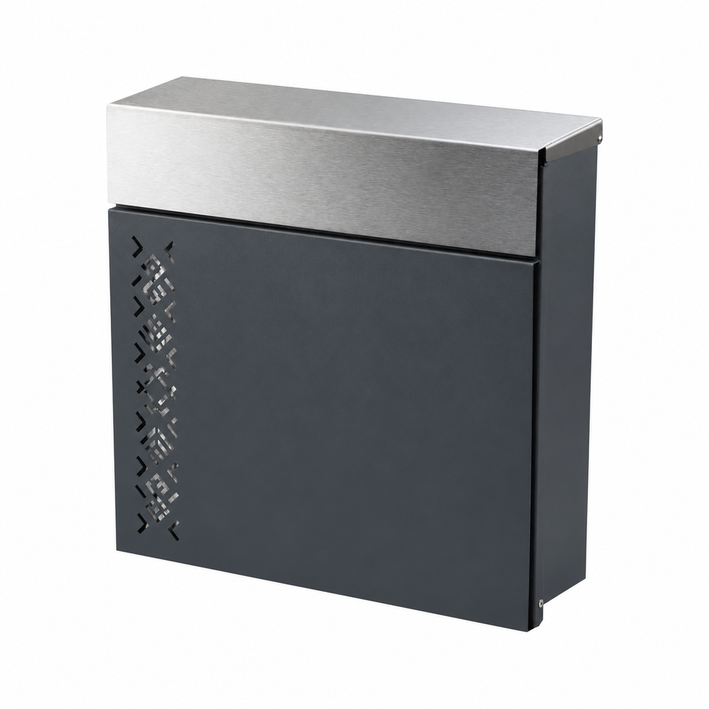 Modern Outdoor Post Box Wall Mounted Lockable Steel Letterbox – Peregrine