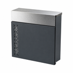Modern Outdoor Post Box Wall Mounted Lockable Steel Letterbox – Peregrine