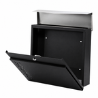 Modern Outdoor Post Box Wall Mounted Lockable Steel Letterbox – Peregrine