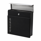 Modern Outdoor Post Box Wall Mounted Lockable Steel Letterbox – Peregrine