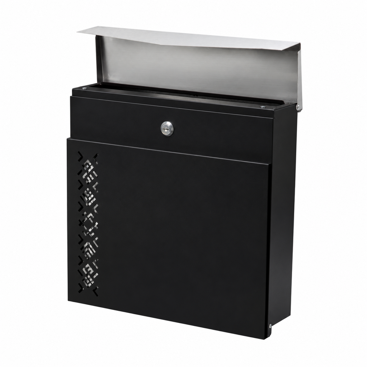 Modern Outdoor Post Box Wall Mounted Lockable Steel Letterbox – Peregrine