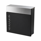Modern Outdoor Post Box Wall Mounted Lockable Steel Letterbox – Peregrine