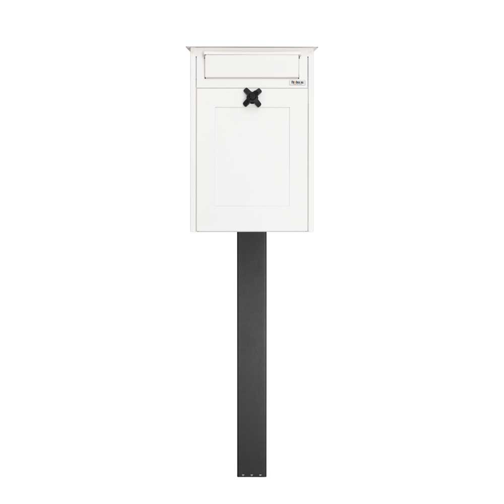 White Free Standing External Post Box Albert