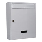 wall mounted post box in white
