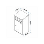 Woodpecker Wall Mounted Parcel Box For Homes Dimensions