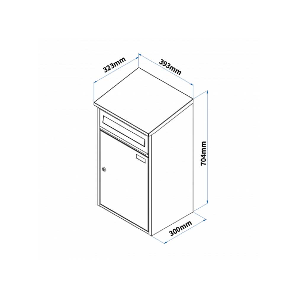 Woodpecker Wall Mounted Parcel Box For Homes Dimensions