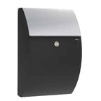 Allux 7000 Postbox Black Galvanised Steel Flap