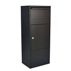 Allux 800 Parcel Delivery Box Front Retrieval Black