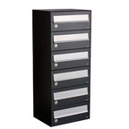 Allux Lc4 6 Bank Blk Communal Postboxes
