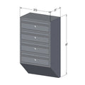 Apartment Mailboxes E1s 4 Bank Drawing