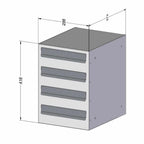 Apartment Mailboxes E6 4 Bank Drawing