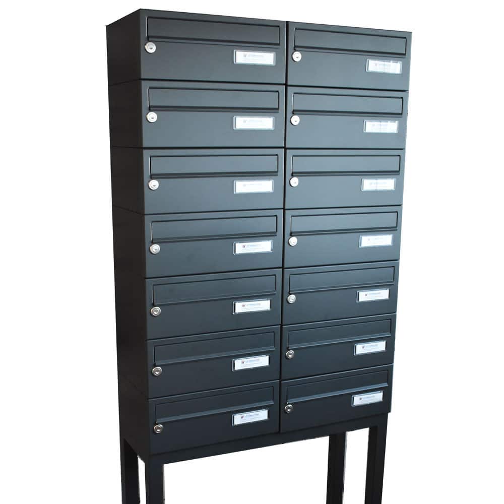 Apartment Mailboxes Free Standing Lbd 015 Ral 7016 14 Bank
