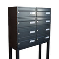 Apartment Mailboxes Free Standing Lbd 015 Ral 7016 8 Bank Side View