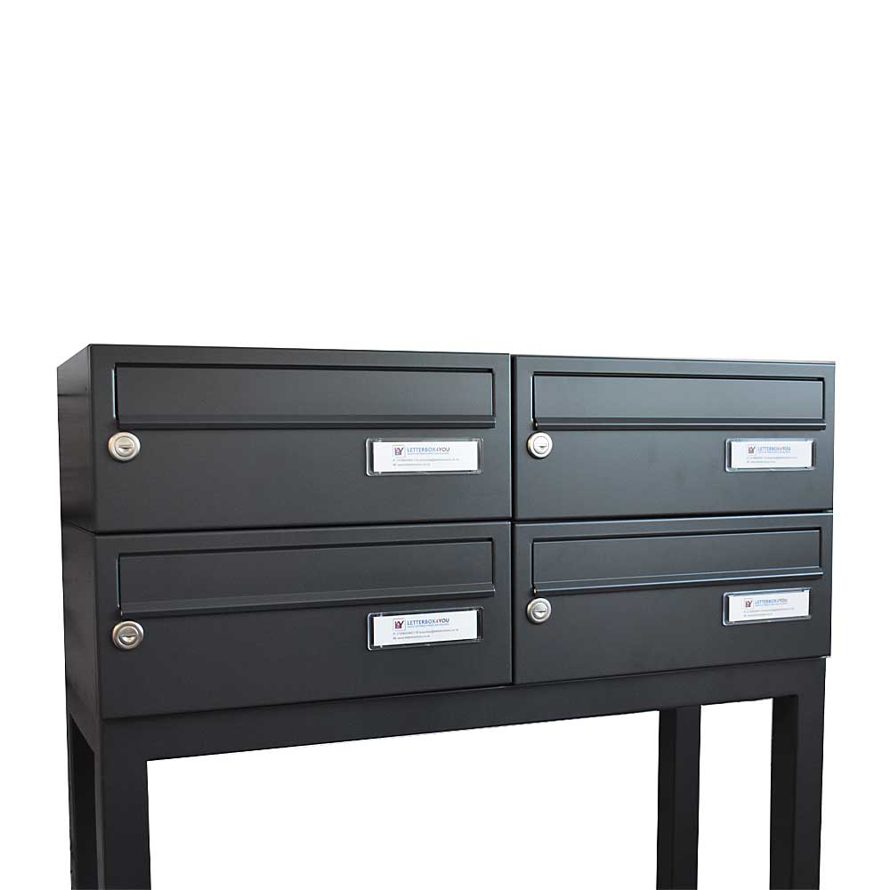 Apartment Mailboxes Lbd 015 Free Standing 4 Bank Ral 7016