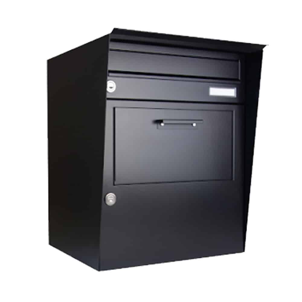 Beta External Wall Mounted Parcel Box Black