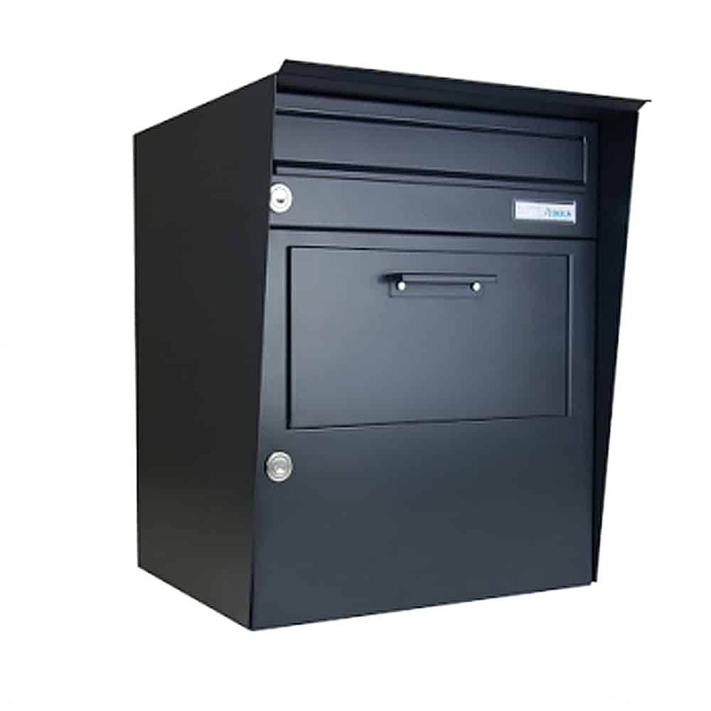 Beta External Wall Mounted Parcel Box Dark Grey