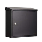 Black Post Box Allux 400 Wall Mounted