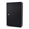 Black Post Box Wall Mounted Cerberus Matt Finish