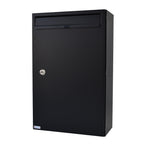 Black Post Box Wall Mounted Cerberus Matt Finish