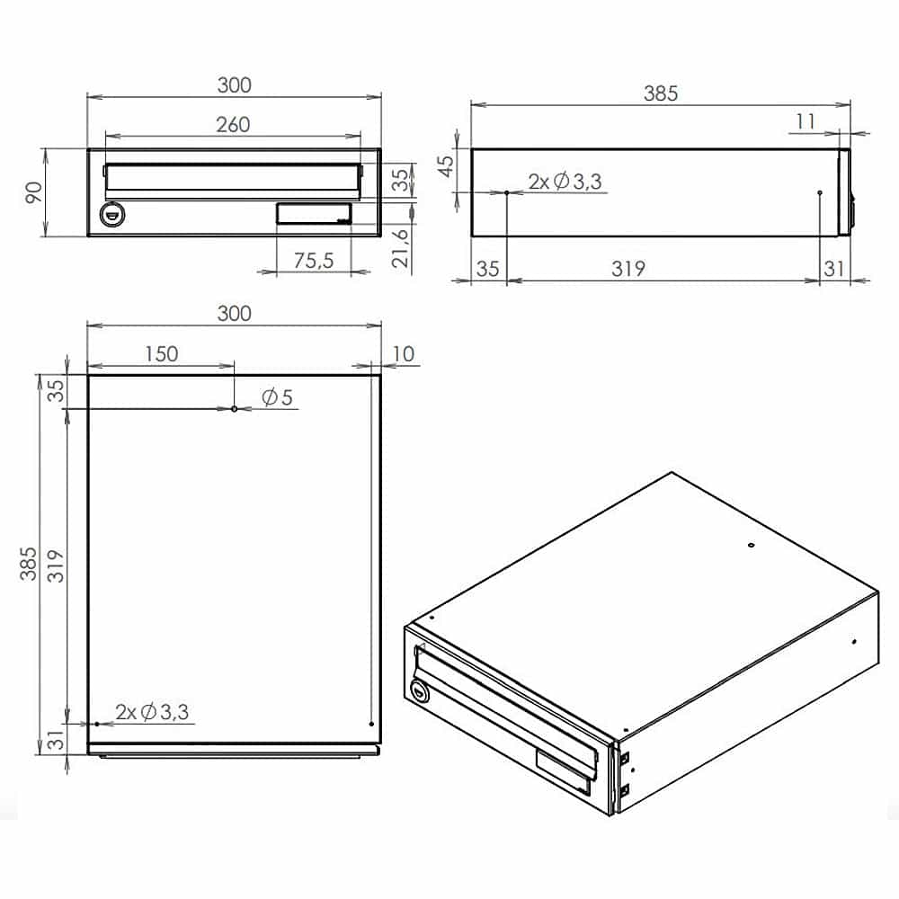 Communal Letterboxes Lbd 019 Drawing