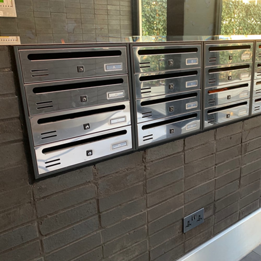Communal Letterboxes Tocco Di Italia Cubo Stainless Steel