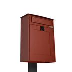 Large Post Box Albert Red With Black Stand