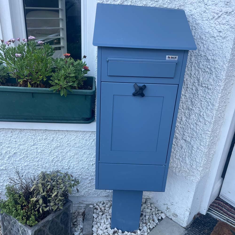 Large Post Box Gustaf Blue Lifestyle