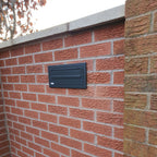 Large Post Box Rolle Dark Grey Front Lifestyle Image