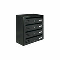 Letterboxes For Flats Cubo Dark Grey 4 Bank