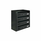 Letterboxes For Flats Cubo Dark Grey 4 Bank