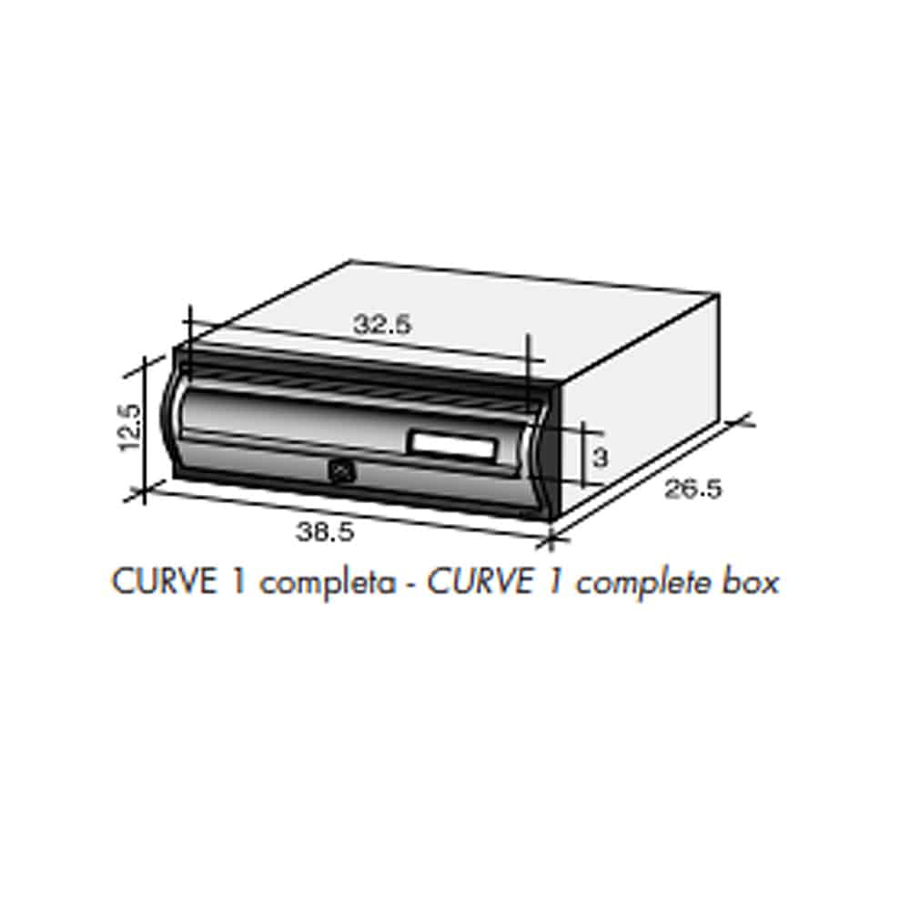 Letterboxes For Flats Curve 1 Dimensions