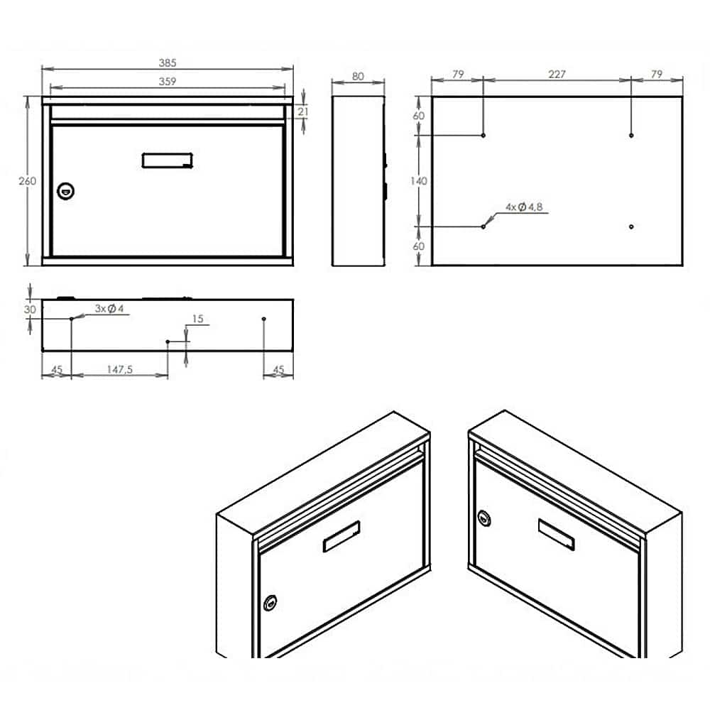 Letterboxes For Flats Lgd 01 Drawing