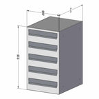Multiple Letterboxes E6 5 Bank Drawing